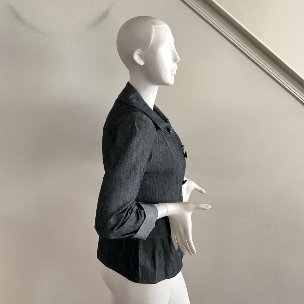 Sandro Sportswear Peplum Double Breasted Jacket Black M - Picture 10 of 11